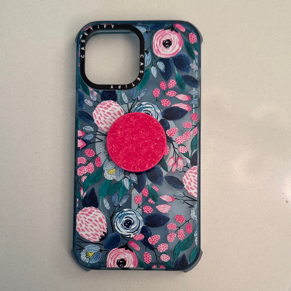 Casetify Floral Phone Case with Pink and Blue